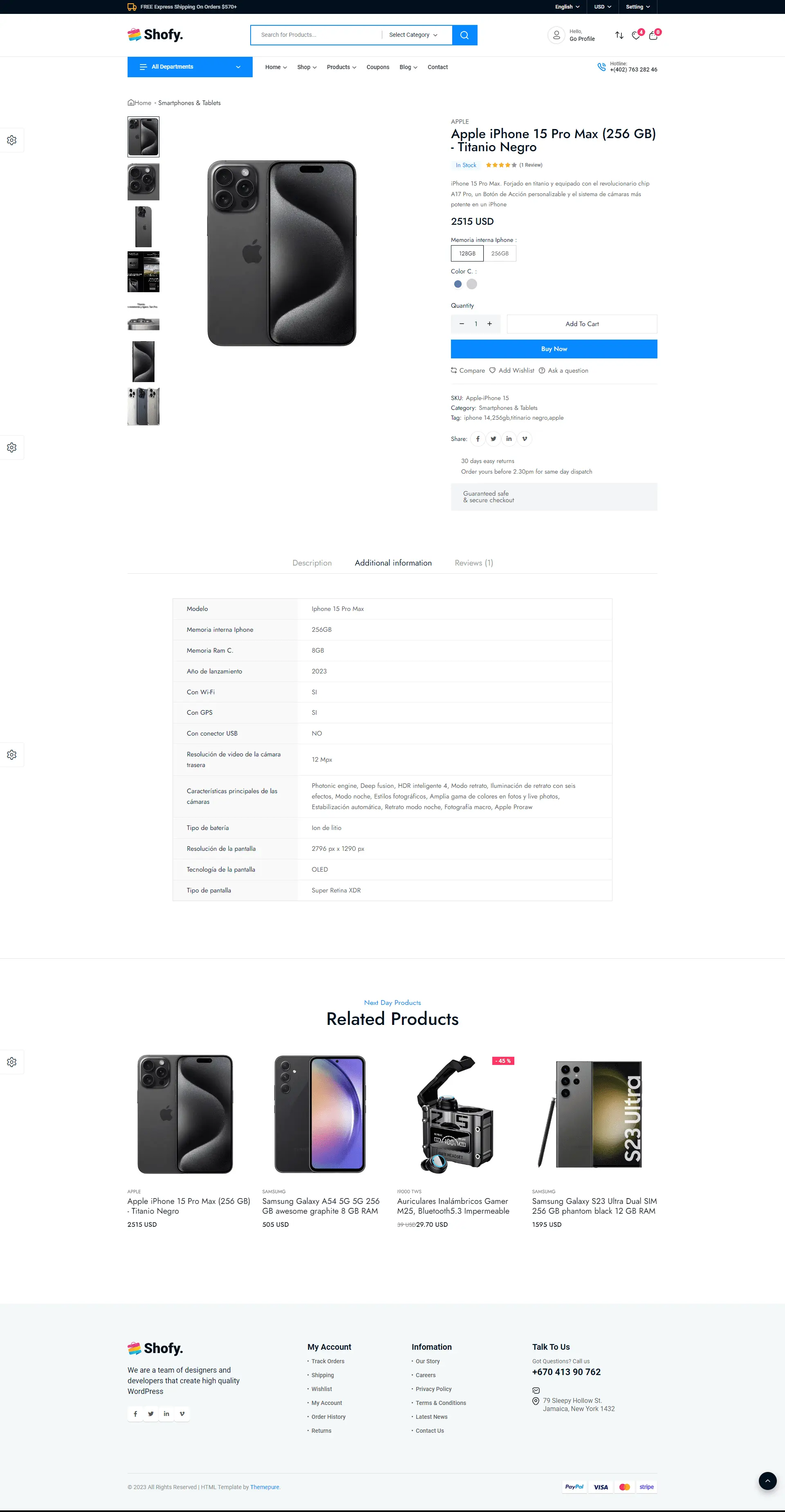 Landing del Producto