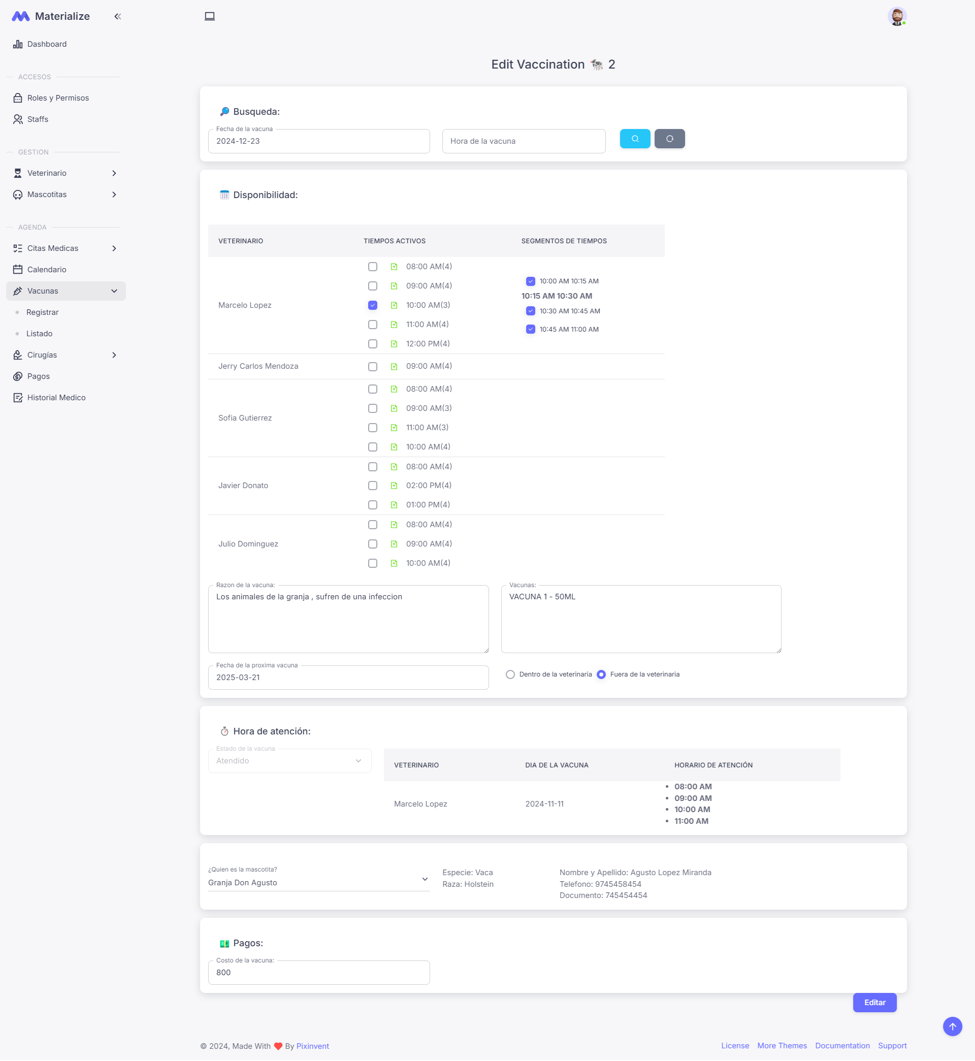 Proceso de Vacunación